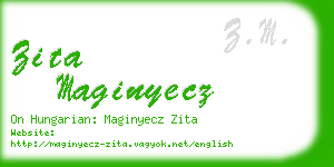 zita maginyecz business card